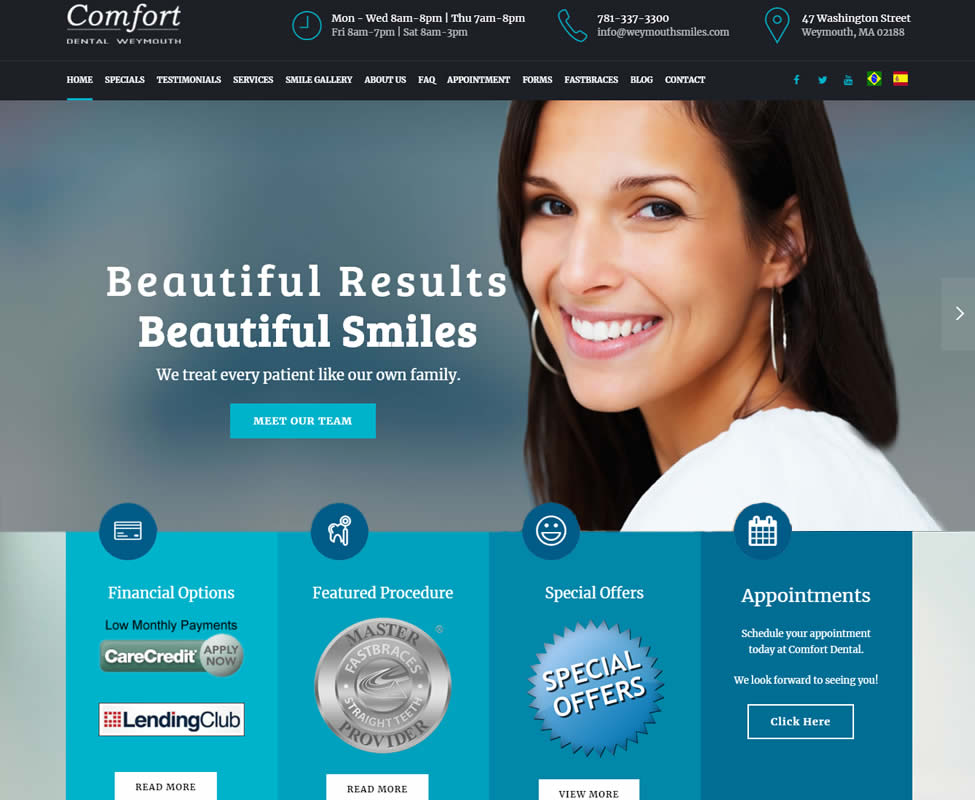 Dental Website Redesign Gallery Mypracticeonline Dental Web Design